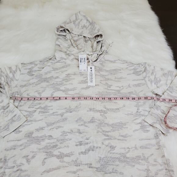 $5 Sale!!! NWT $58 Workshop Medium Drop Shoulder Long Sleeve Camo Hoodie - Picture 7 of 9